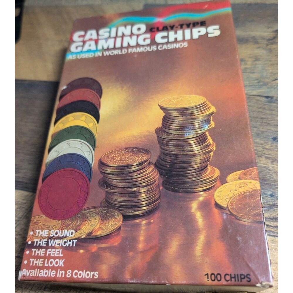 Casino Clay Type Gaming Chips As Used In World Famous Casinos 1981/pacific Poker